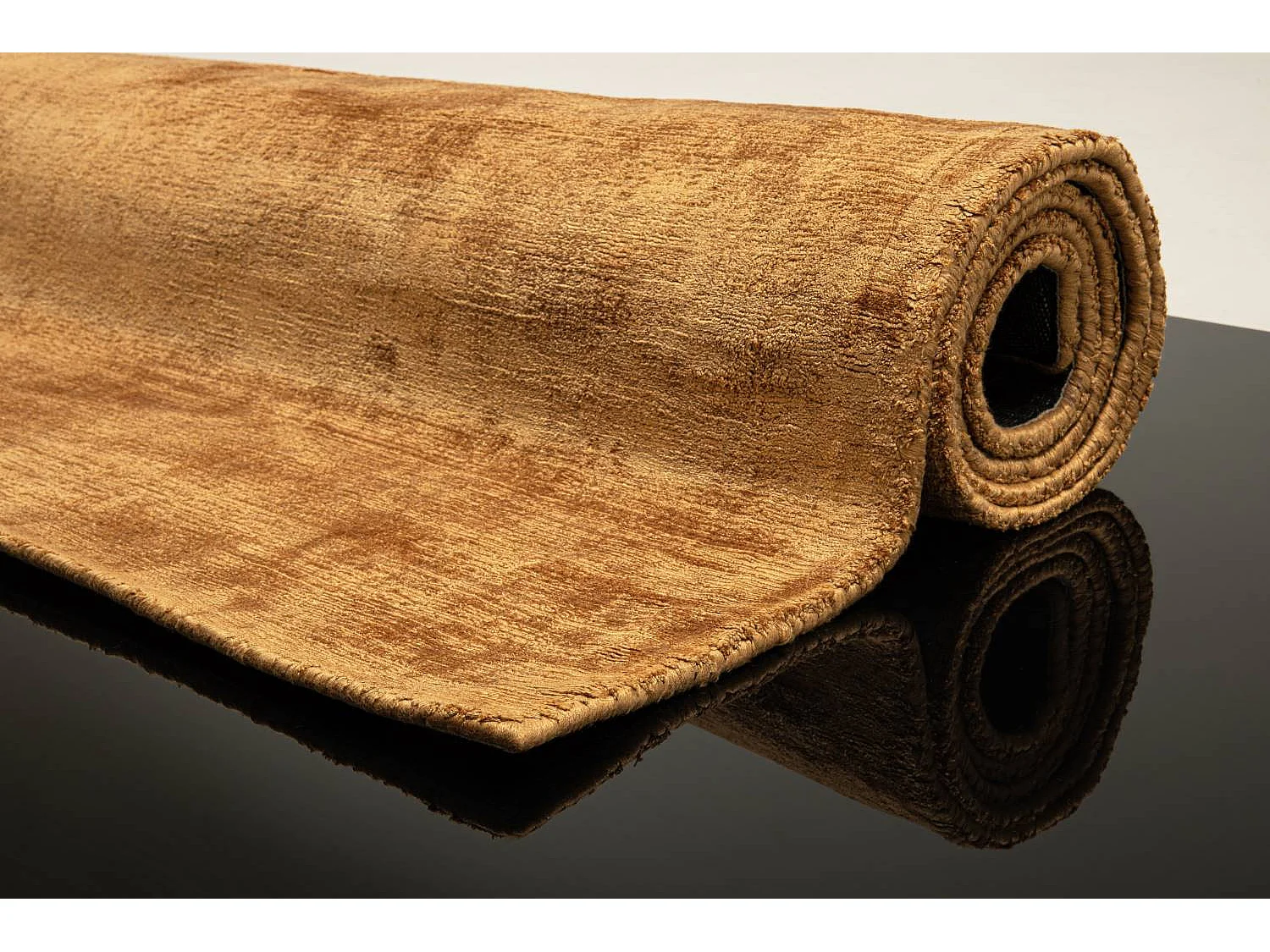 Tapis en viscose tissé à la main 300x400 cm ocre Shine