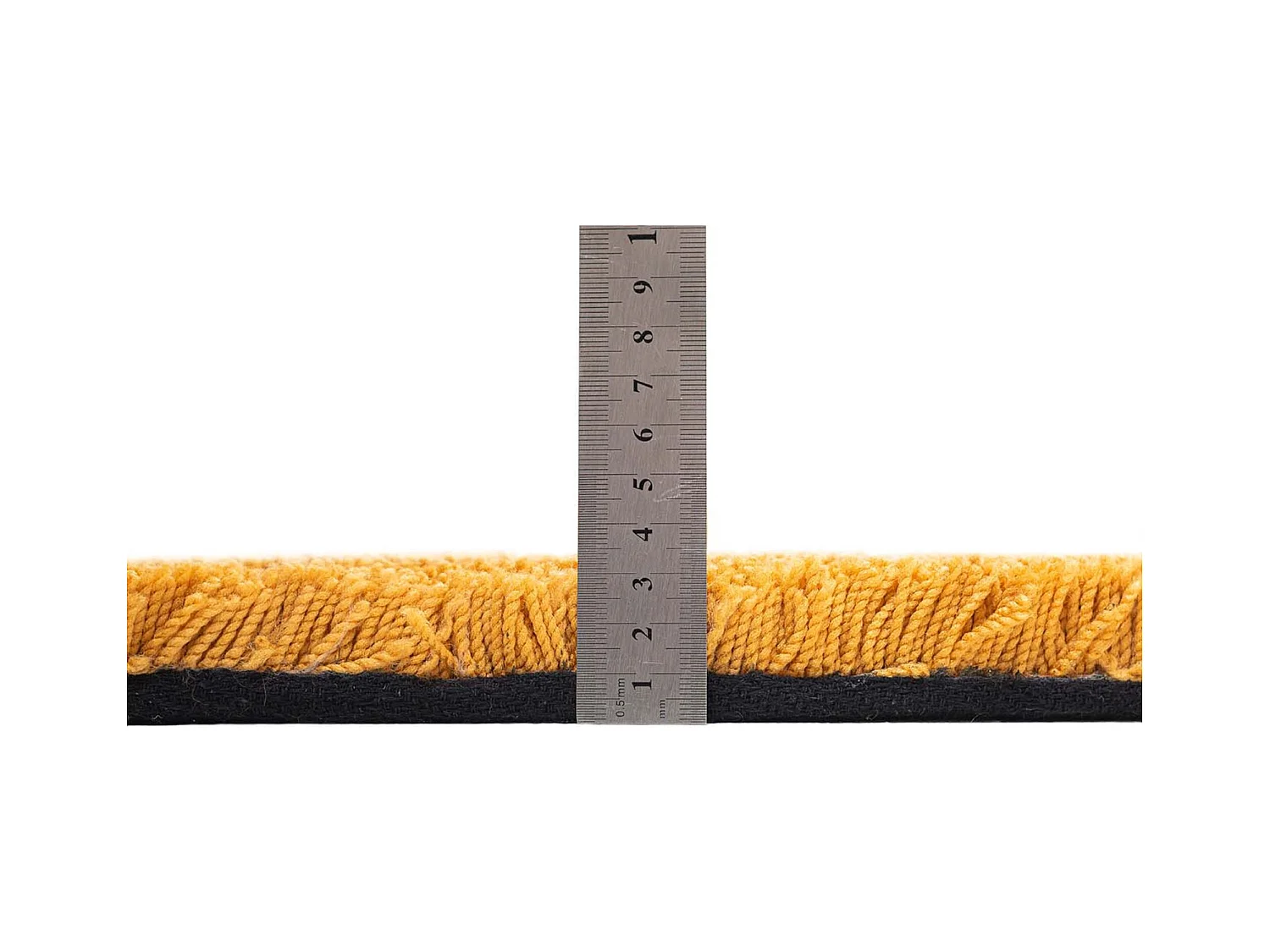 Tapis Shaggy tufté à la main 80x120 cm or Cozy