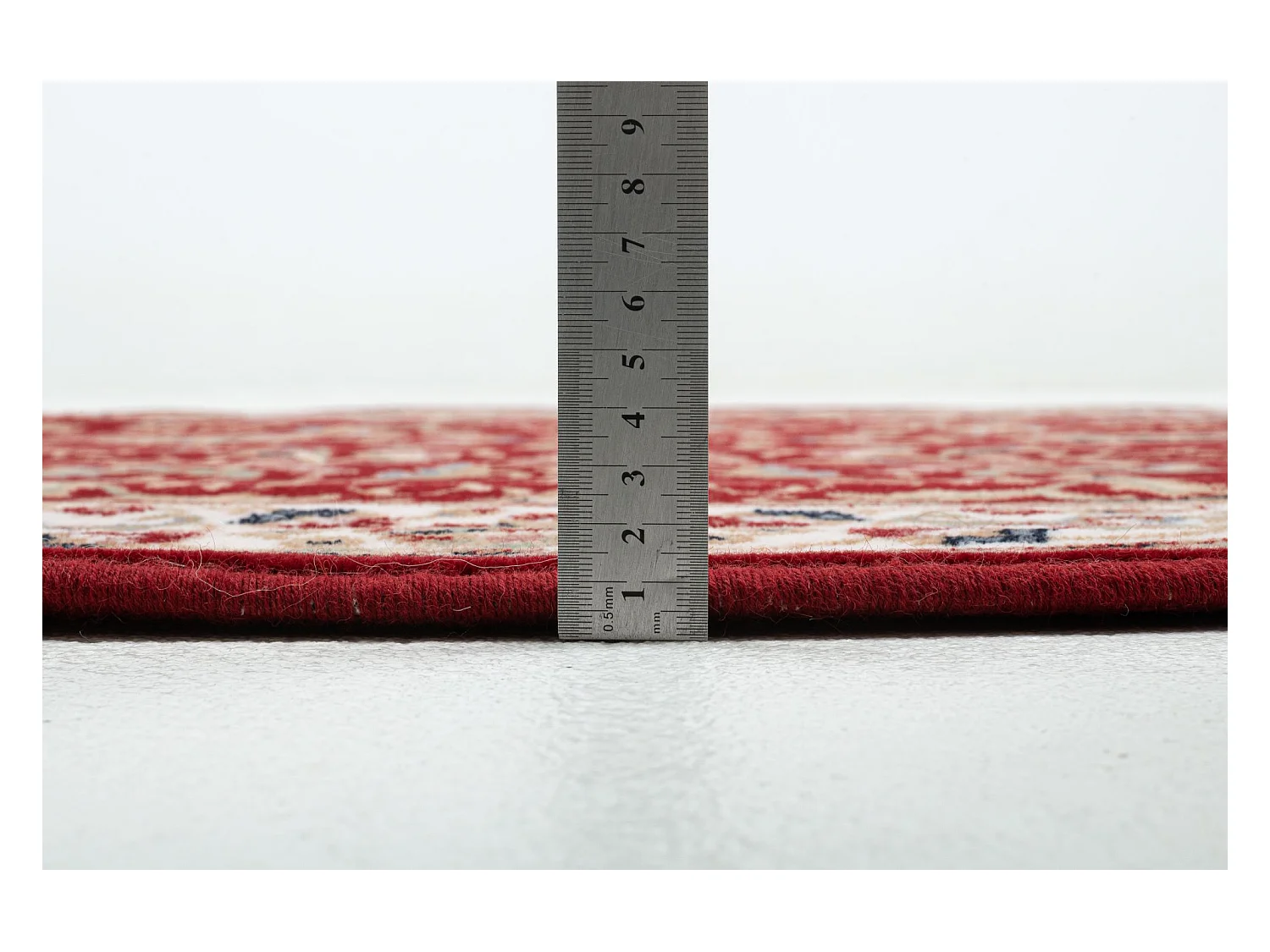 Tapis d'Orient tissé avec bordure 133x133 cm rouge Dolna