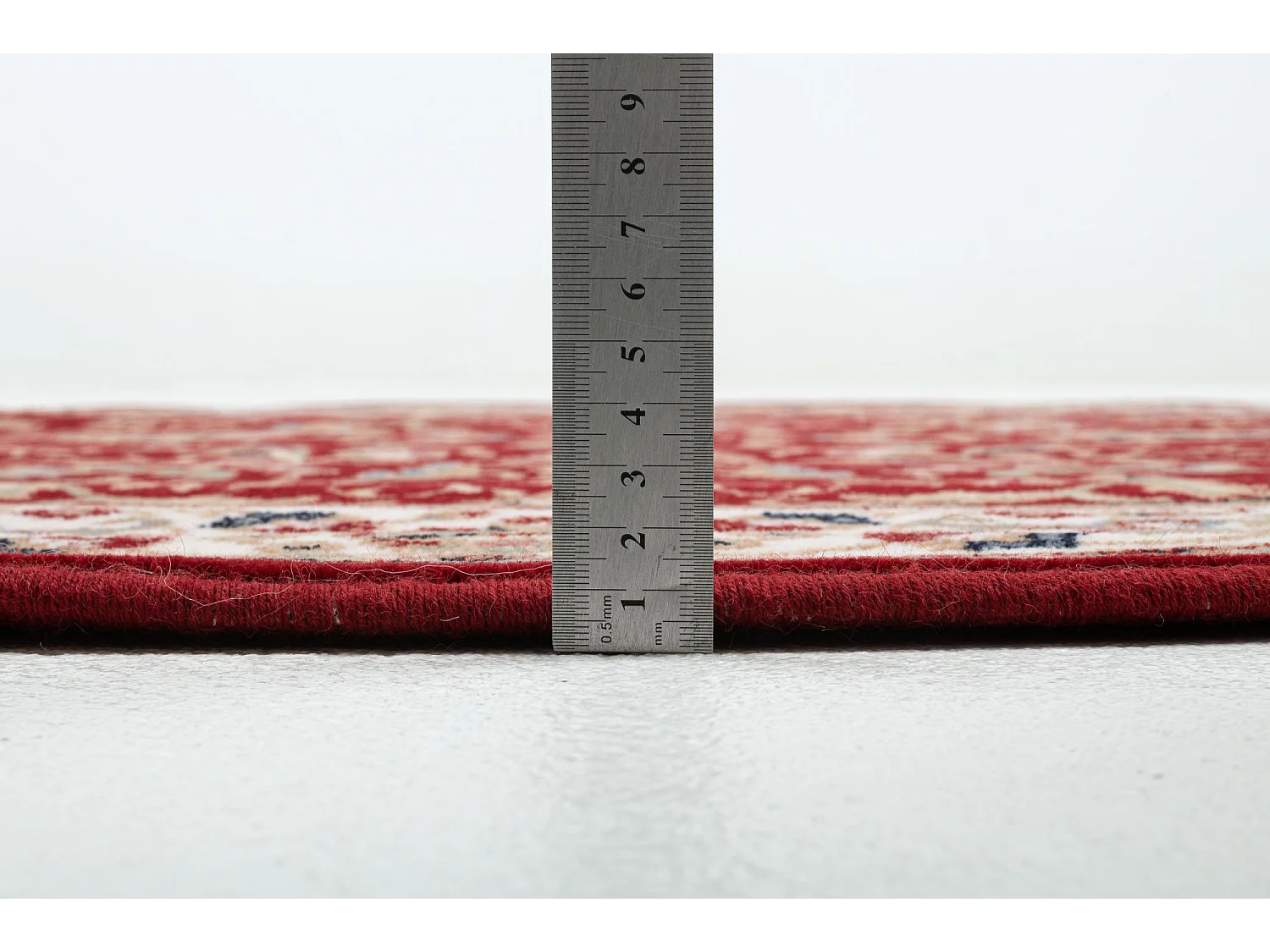 Tapis d'Orient tissé avec bordure 133x133 cm rouge Dolna