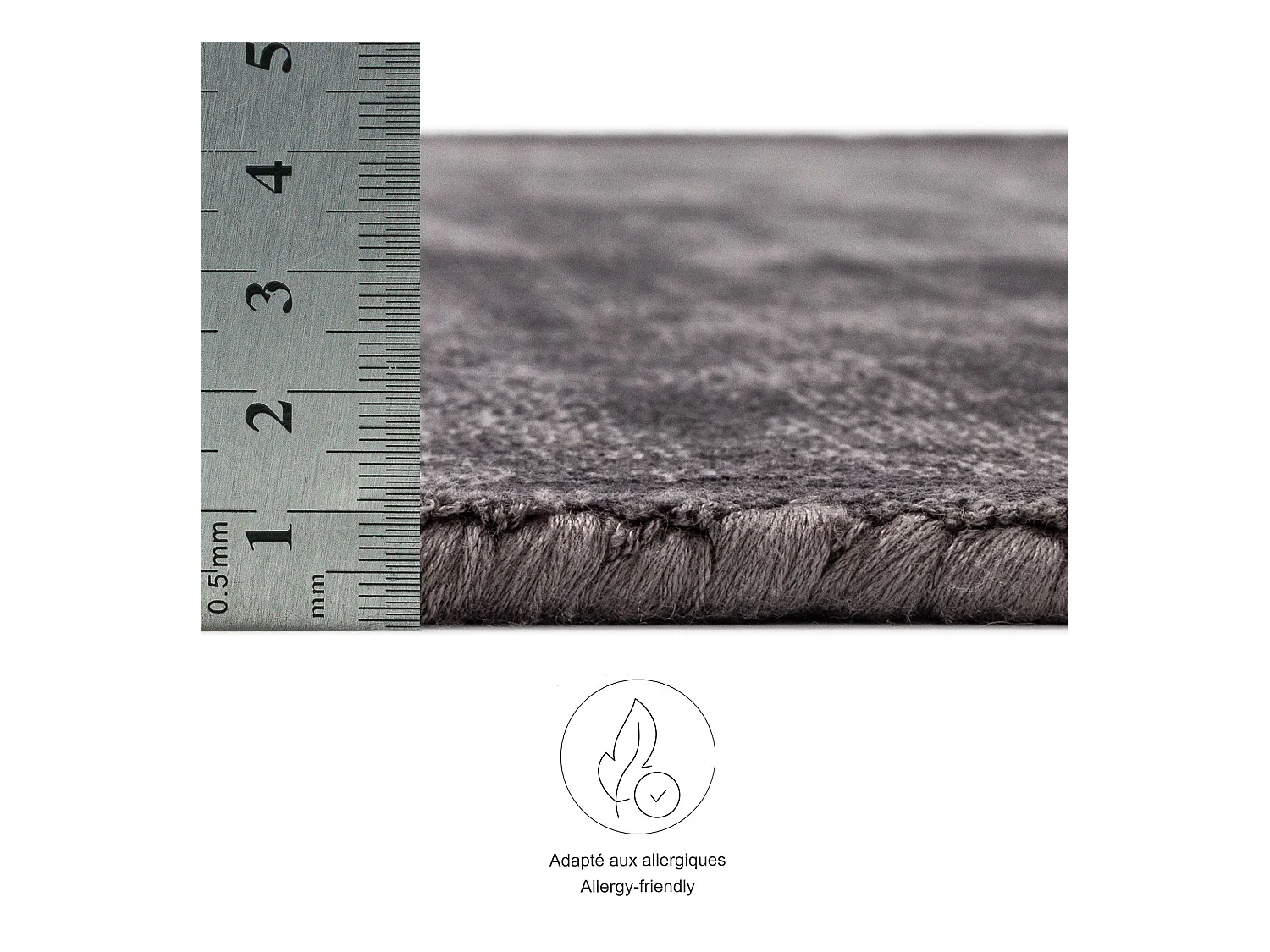 Tapis tissé à la main en viscose170x240 cm anthracite Star