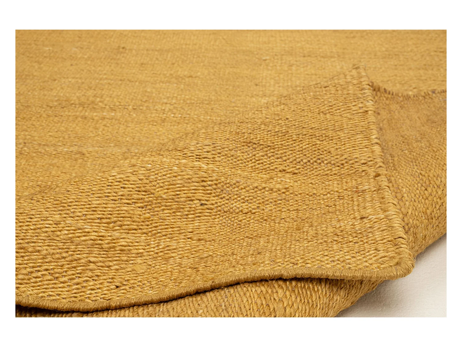 Handgearbeiteter Juteteppich 70x140 cm Gold Forest