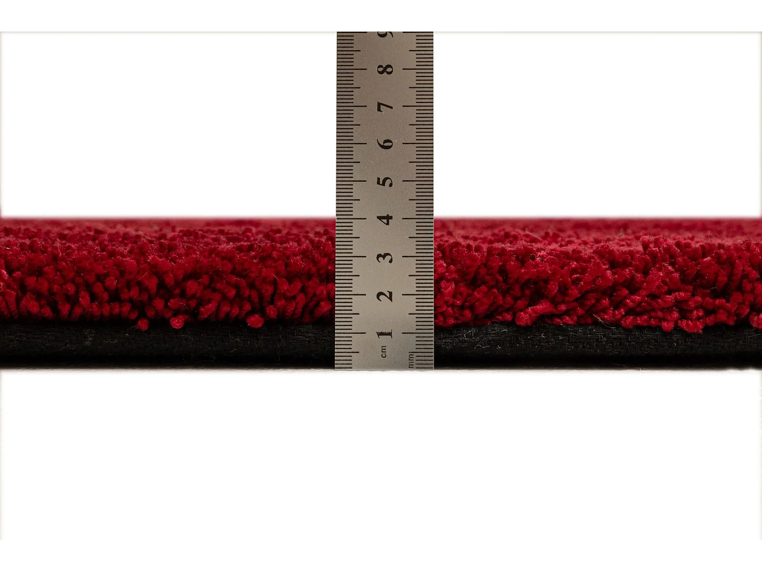 Tapis Shaggy tufté à la main 100x100 cm rouge Cozy