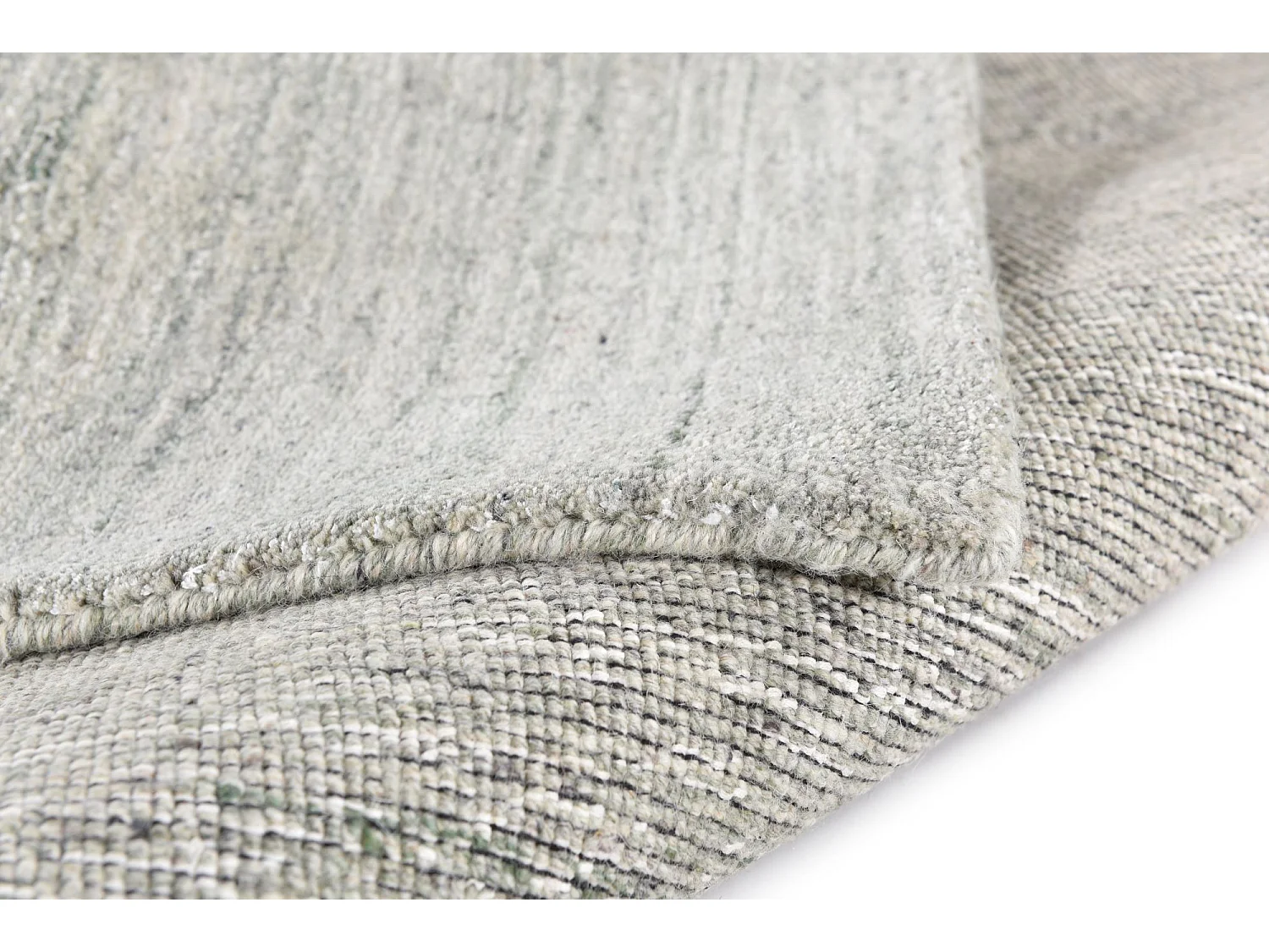Tapis tissé à la main en laine et viscose 60x90 cm vert Sandiego