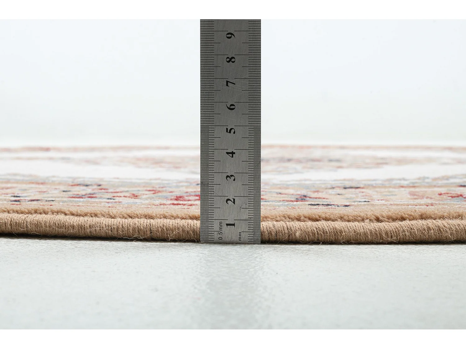 Tapis d'Orient tissé avec bordure 200x200 cm beige Dolna