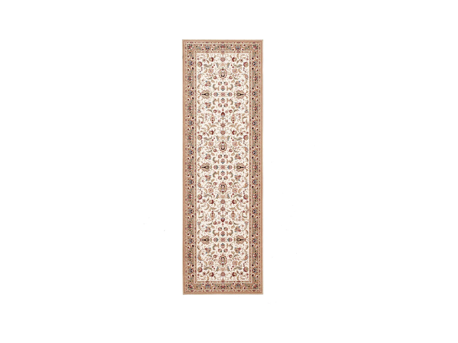 Gewebter Orientteppich mit Bordüre 80x250 cm Beige Dolna
