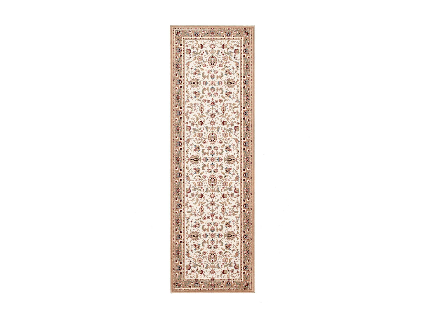 Tapis d'Orient tissé avec bordure 80x250 cm beige Dolna