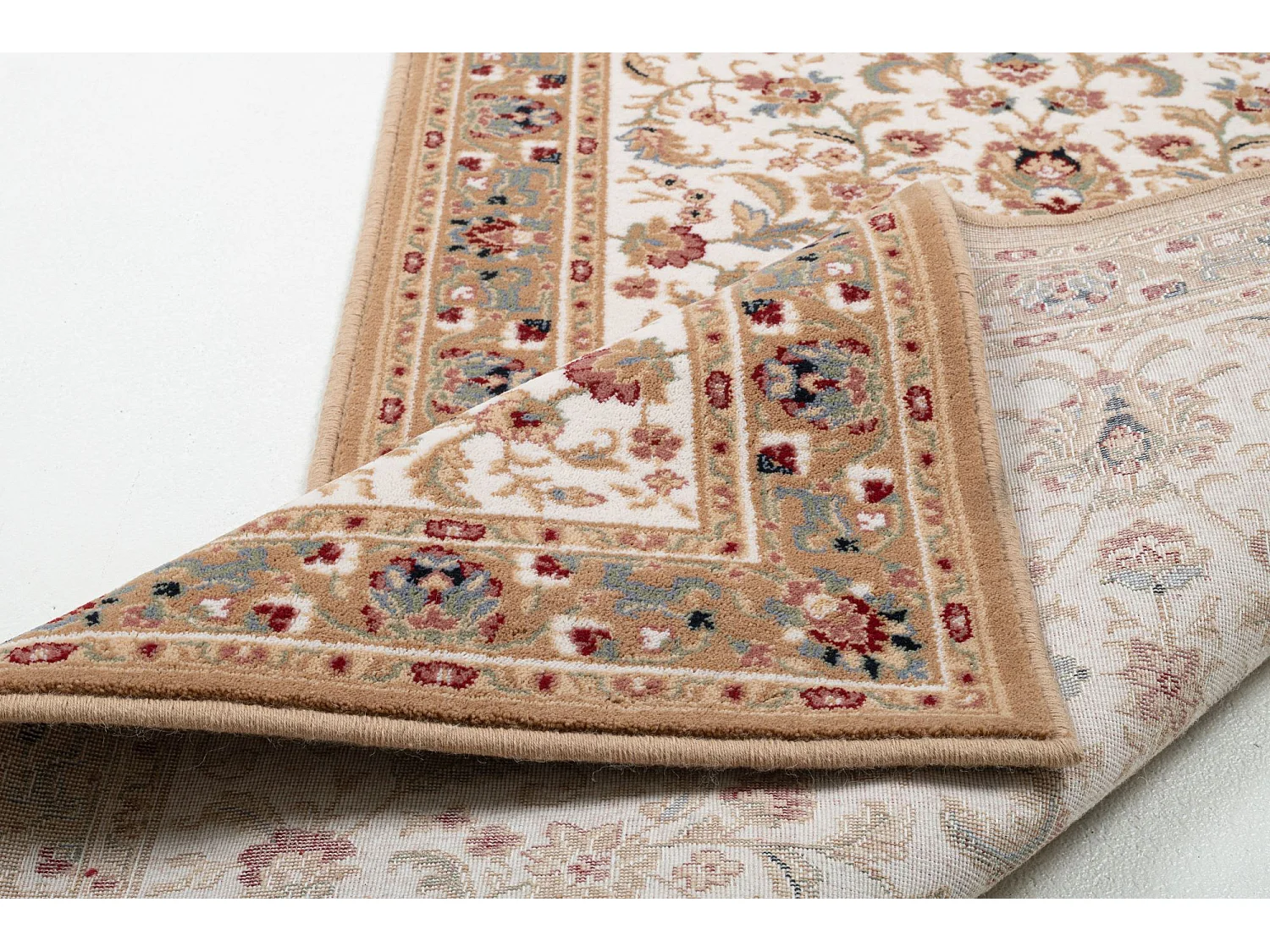 Tapis d'Orient tissé avec bordure 80x250 cm beige Dolna