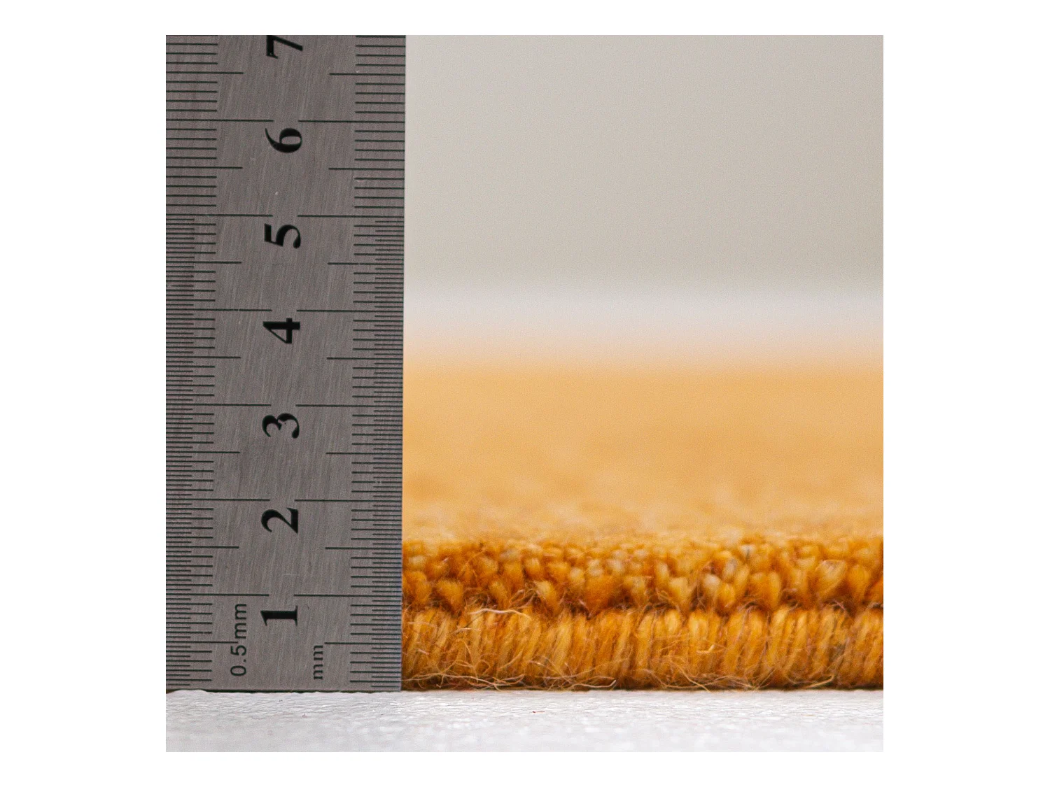 Handgewebter UNI Teppich 40x60 cm Gold Holi