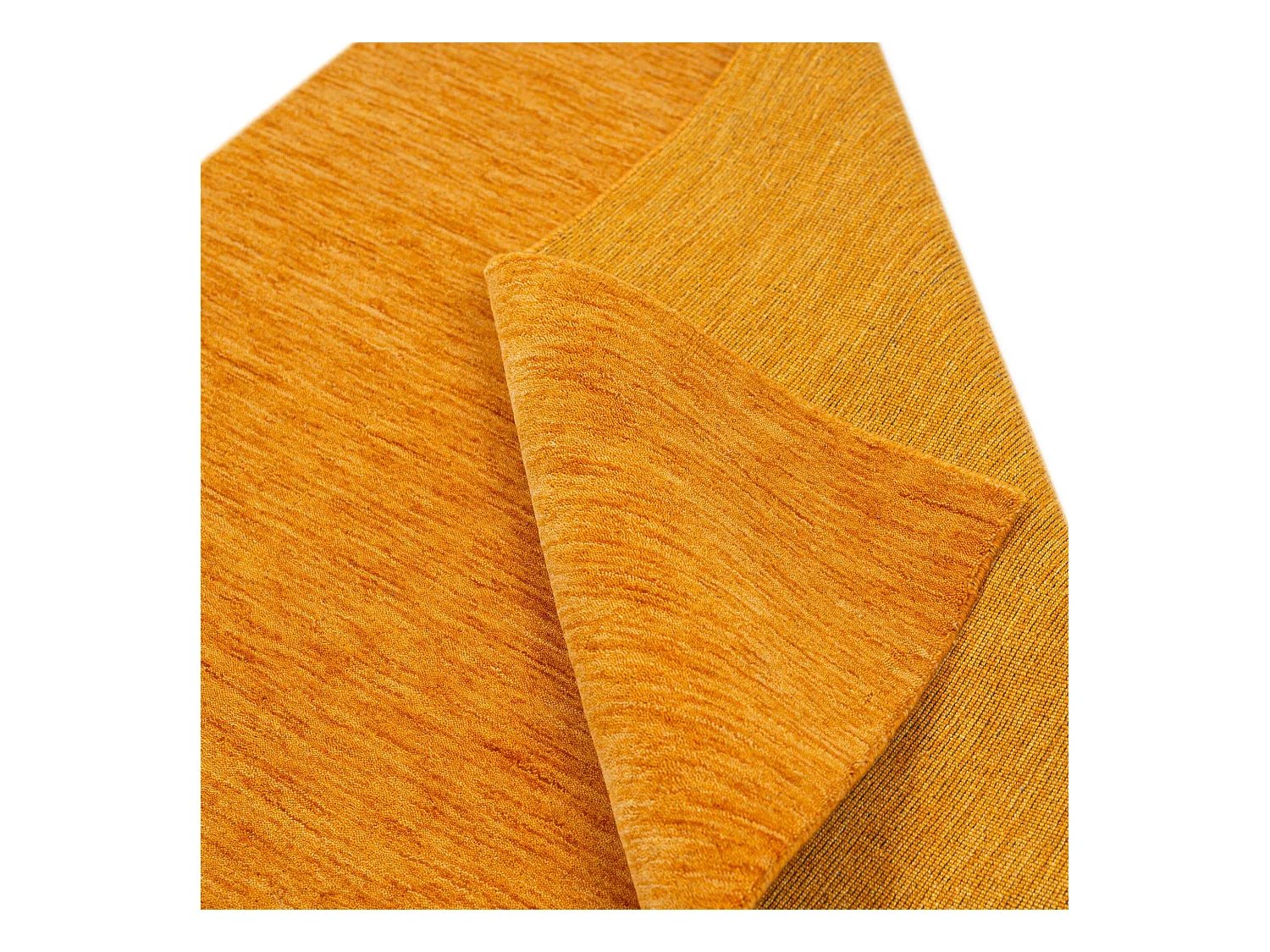 Handgewebter UNI Teppich 40x60 cm Gold Holi