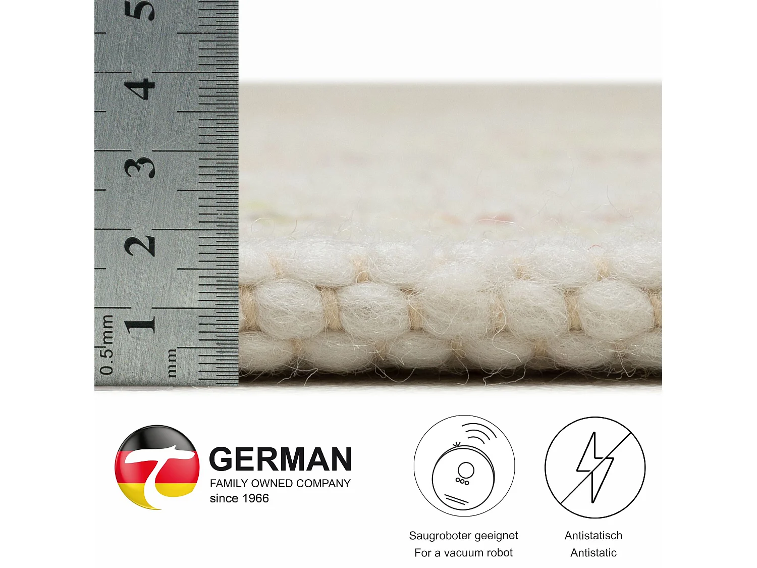 Handgewebter wendbarer Wollteppich 170x240 cm Bunt Pastell Alpen