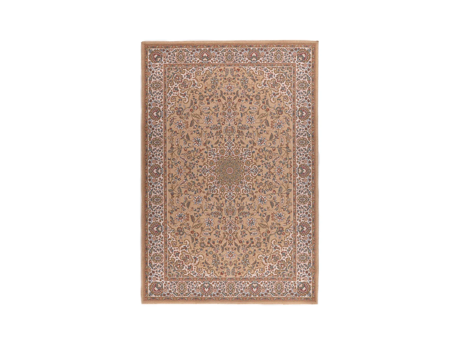 Tapis d'Orient tissé avec bordure 80x150 cm sable Dolna