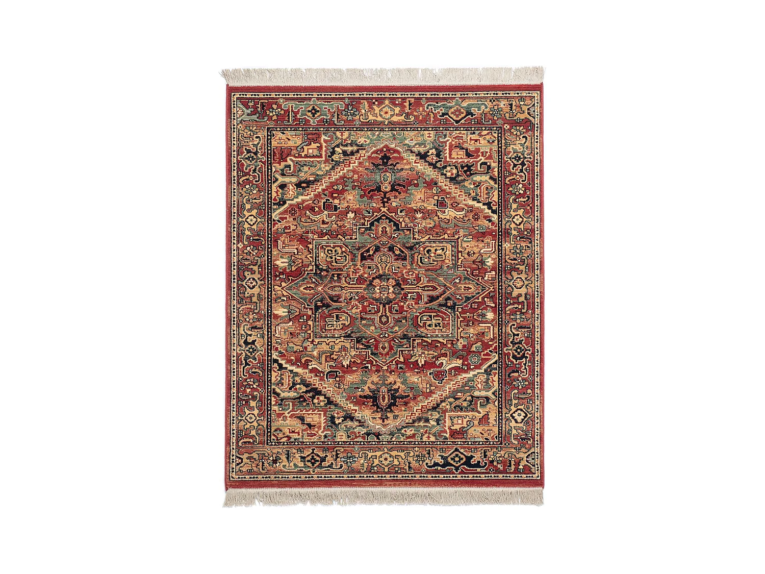 Tapis d'Orient tissé en laine  200x290 cm rouge multi Saharna