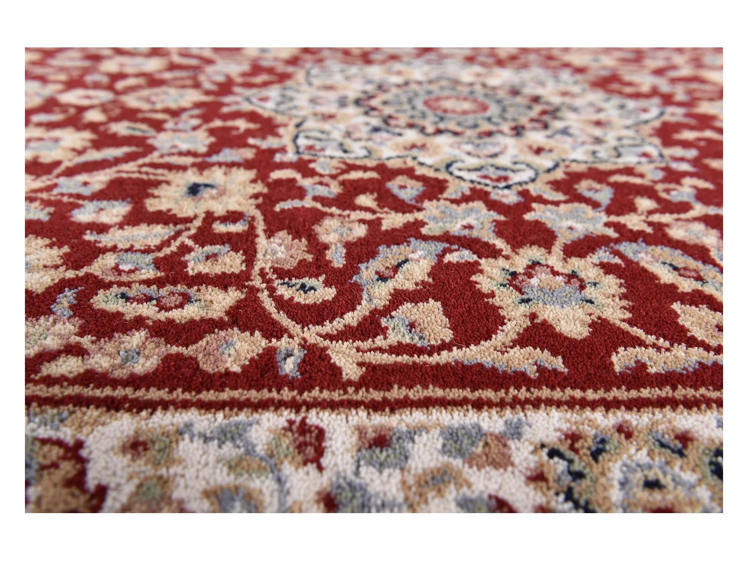 Gewebter Orientteppich mit Bordüre 80x150 cm Rot Dolna