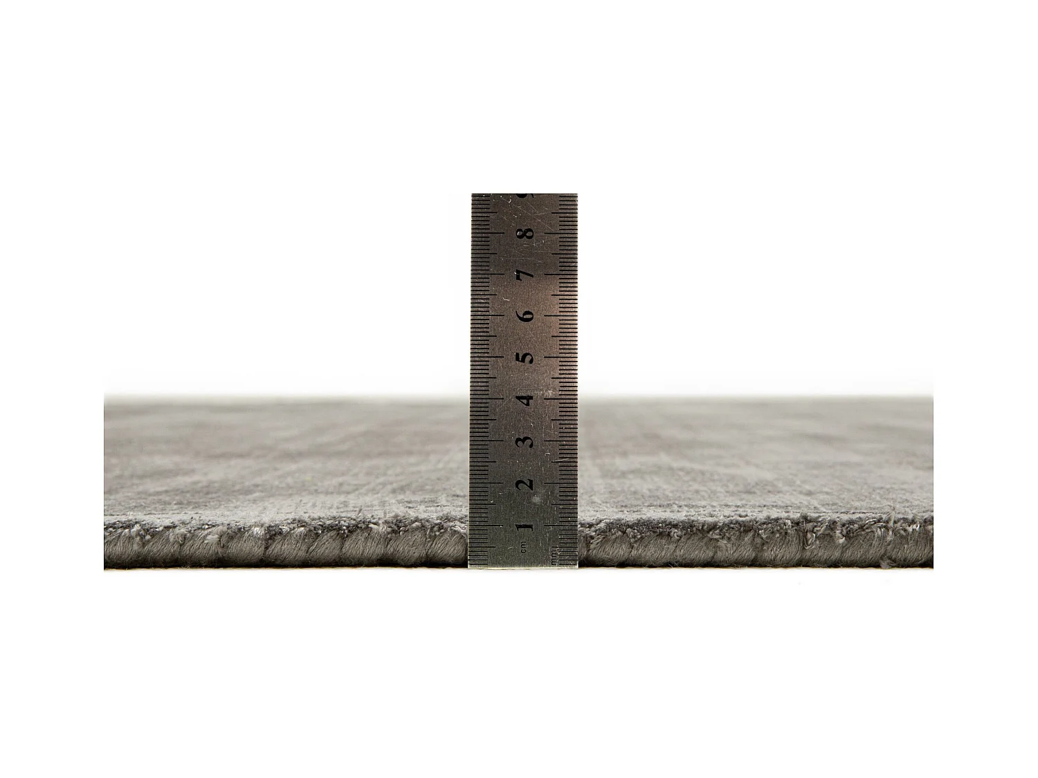 Handgewebter Viskoseteppich 190x290 cm Grau Shine