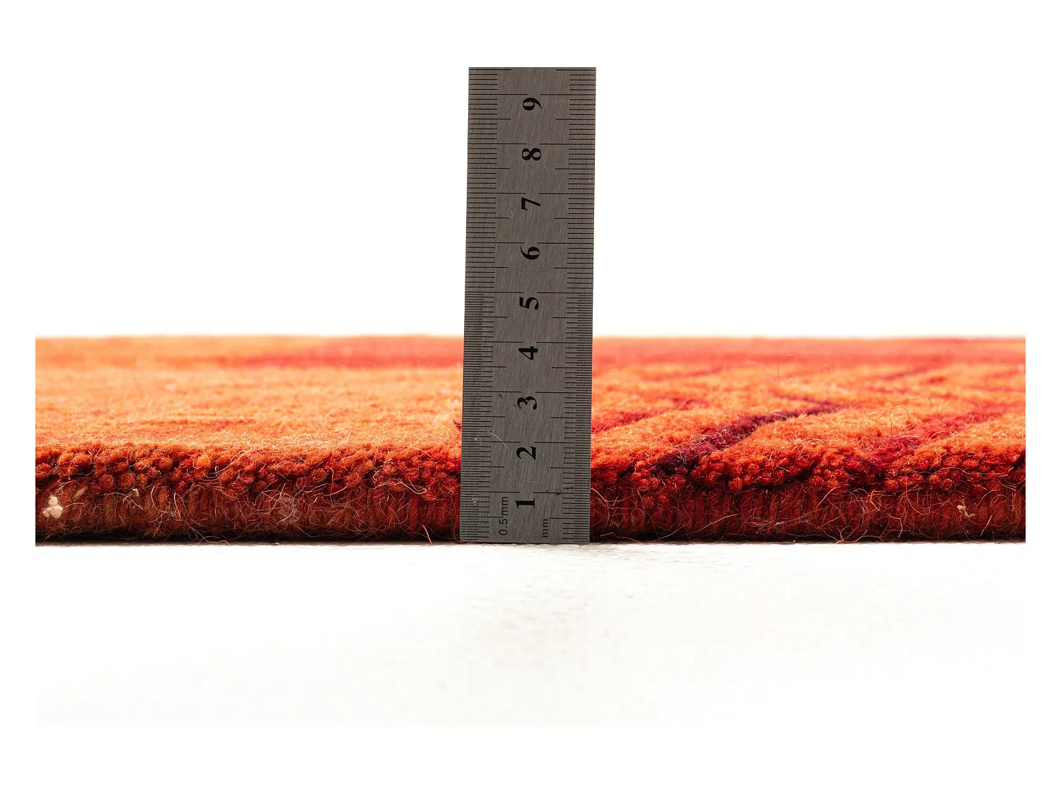 Tapis en laine noué à la main, style patchwork  190x290 cm rouge Domas