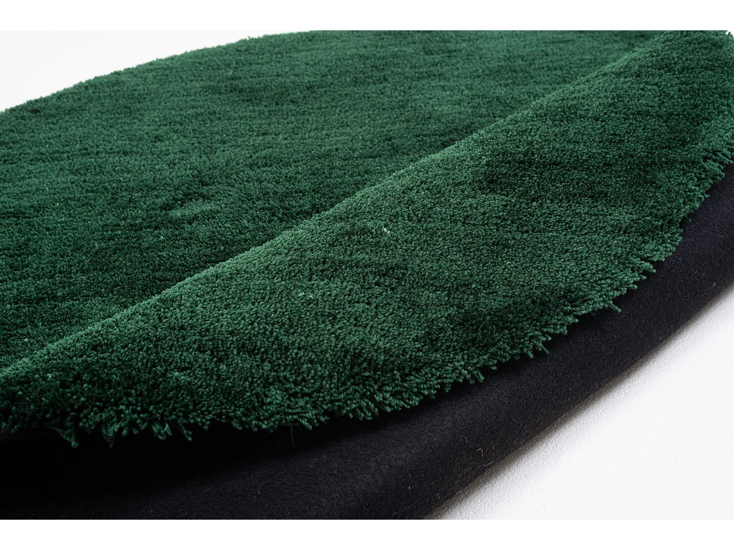 Tapis Shaggy tufté à la main 140x140 cm vert Cozy