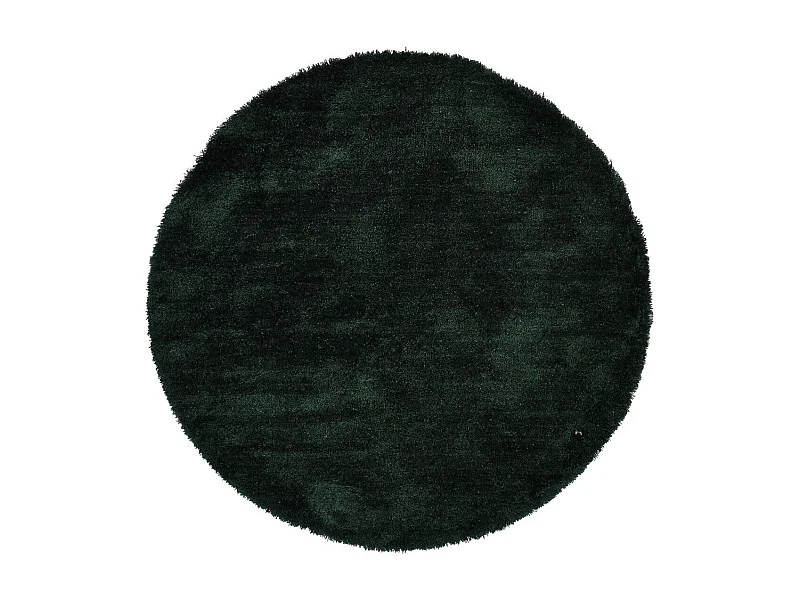 Tapis Shaggy tufté à la main 140x140 cm vert Cozy