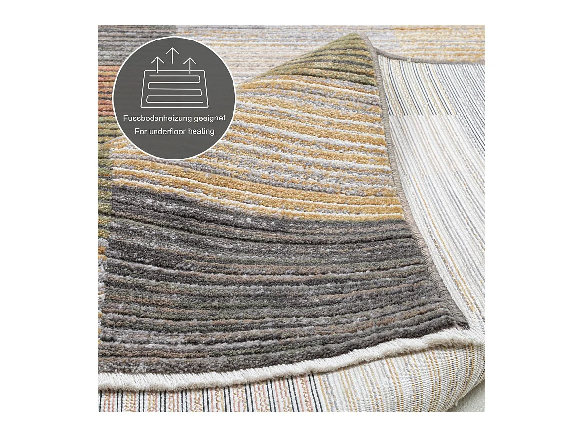 Alfombra de tejido plano con aspecto de patchwork 240x290 cm Colorido Corduletta