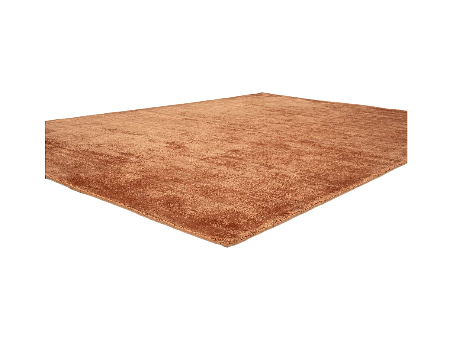 Handgewebter Viskoseteppich 65x135 cm Kupfer Shine