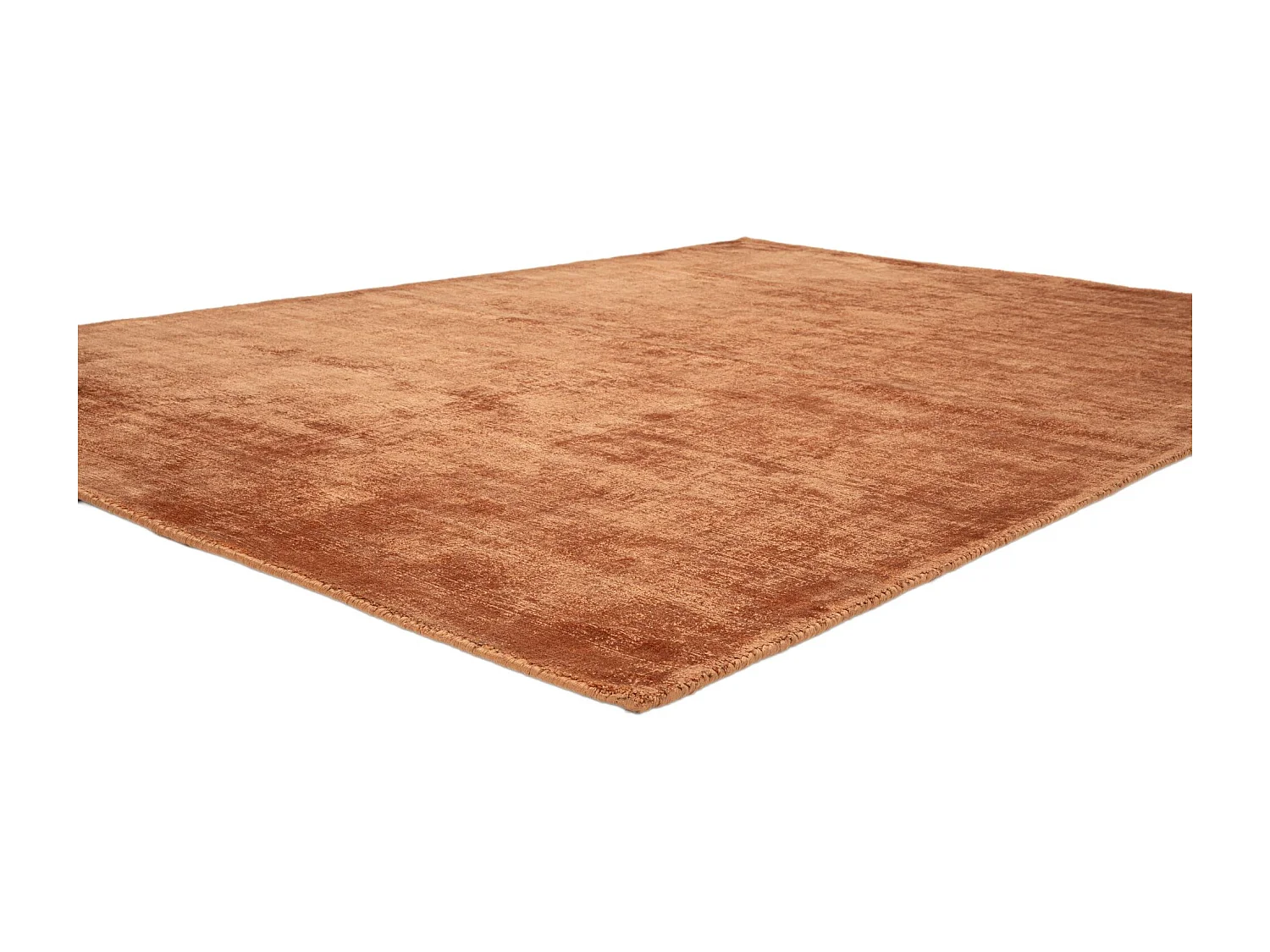 Tapis en viscose tissé à la main 65x135 cm cuivre Shine