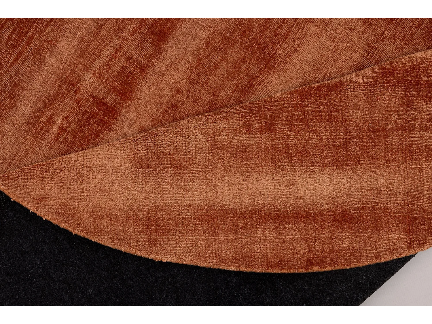 Tapis tissé à la main en viscose190x190 cm cuivre Star