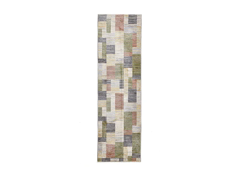 Tapis tissé à plat aspect patchwork  80x280 cm multicolor Corduletta