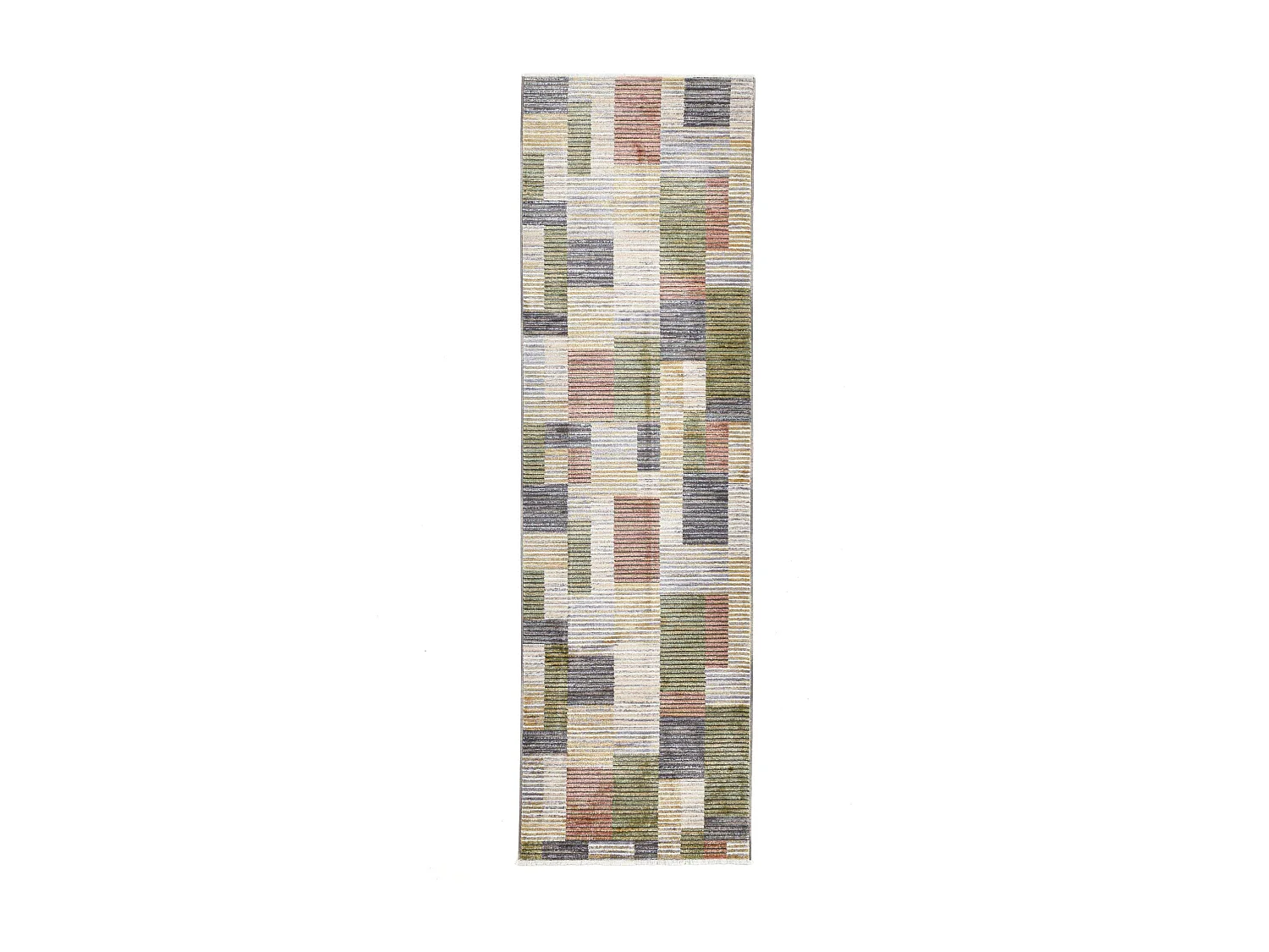 Tapis tissé à plat aspect patchwork  80x280 cm multicolor Corduletta