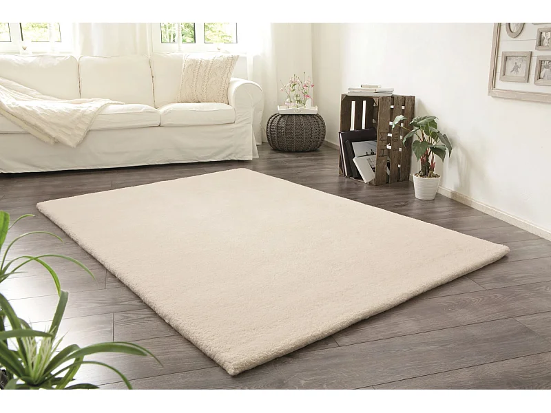 Handgeknüpfter Berberteppich aus Wolle 250x300 cm Weiß Imaba Super