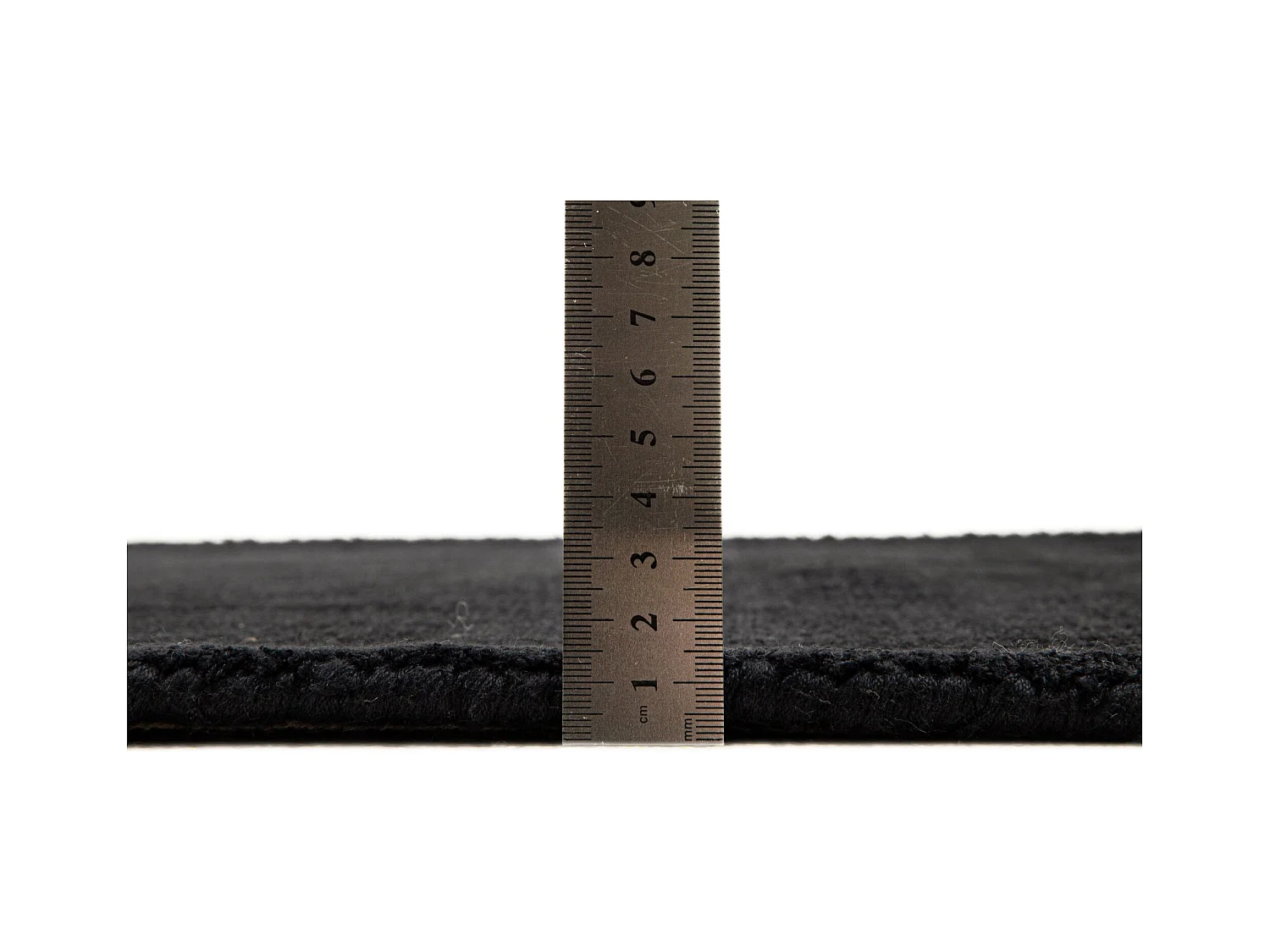 Handgewebter Viskoseteppich 65x135 cm Schwarz Shine