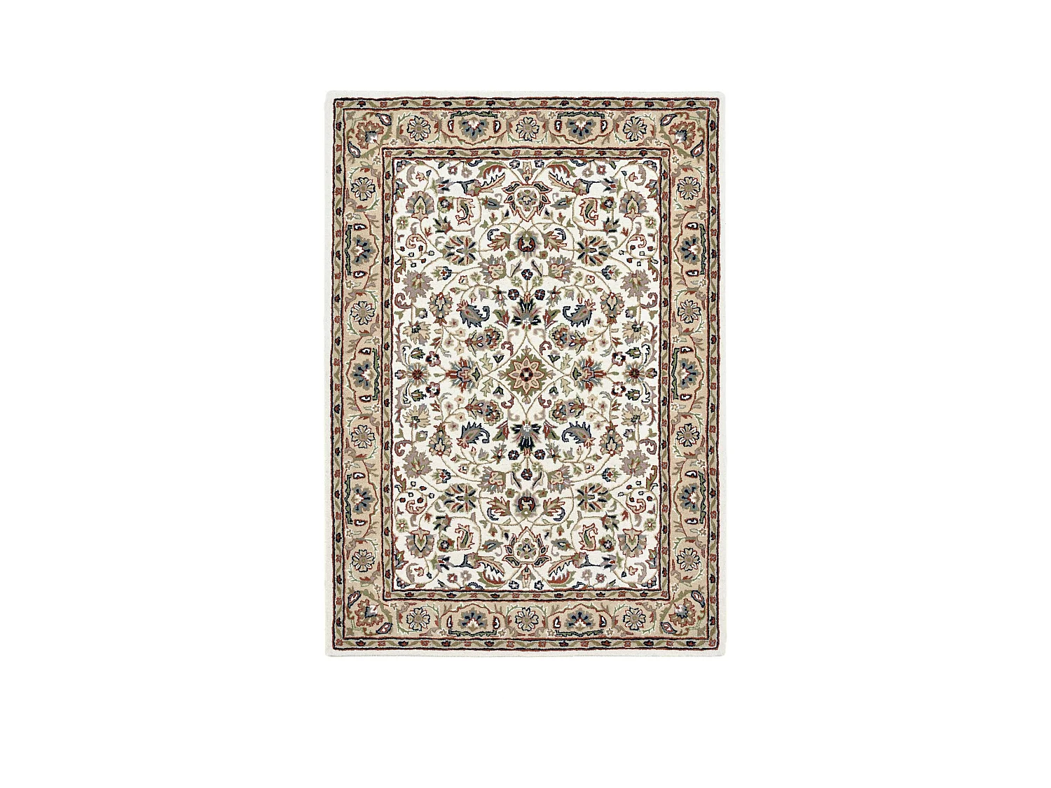 Tapis d'Orient tufté à la main en laine 140x200 cm beige Royal Orient