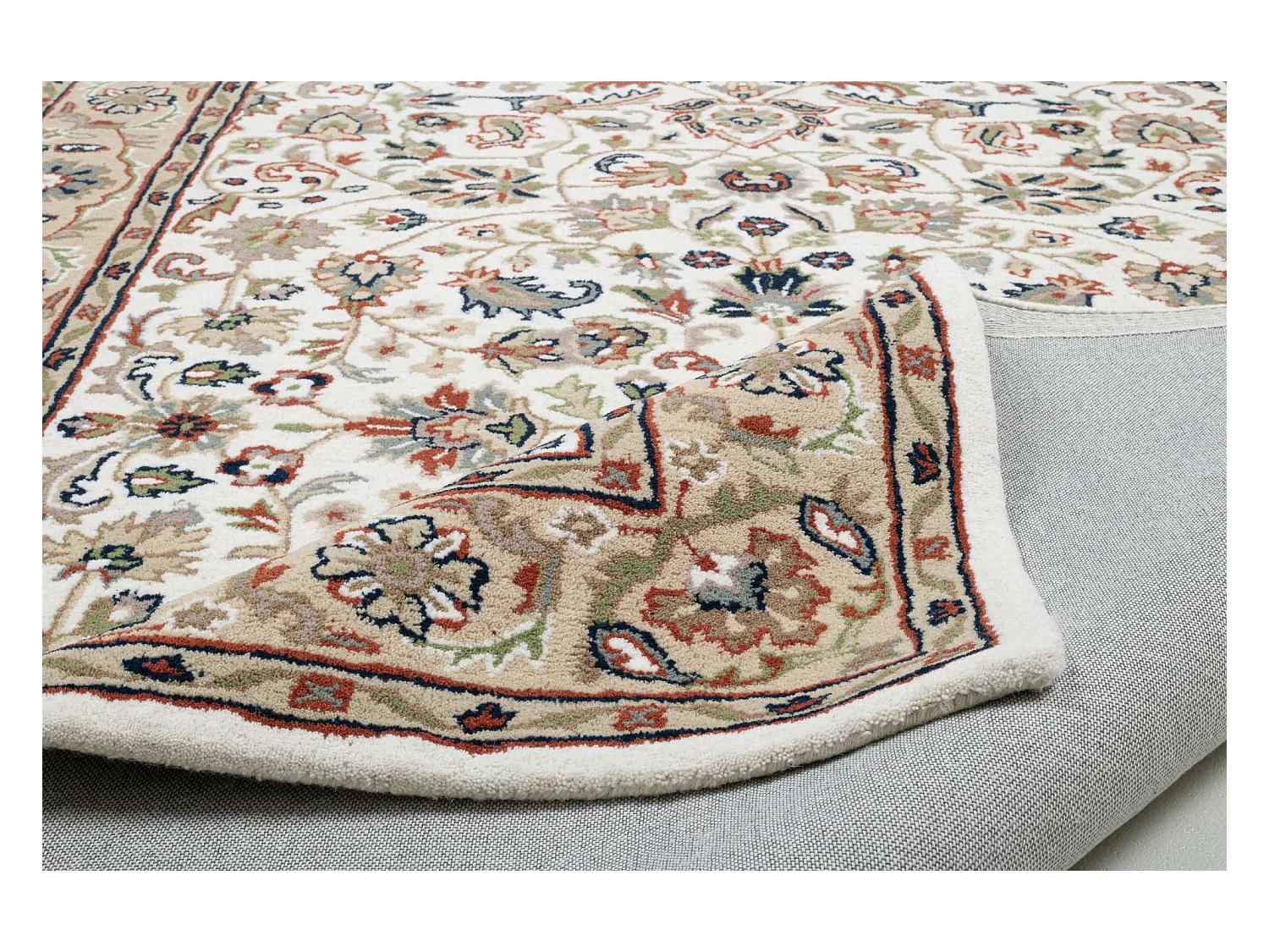 Tapis d'Orient tufté à la main en laine 140x200 cm beige Royal Orient