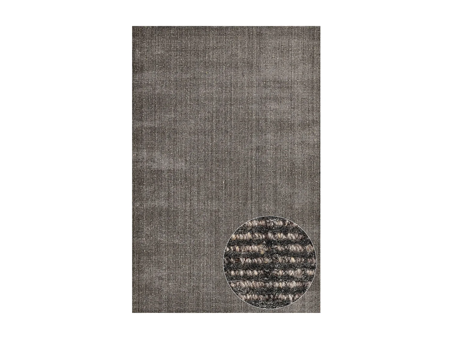 Tapis UNI rayé en viscose et laine 70x140 cm anthracite Venus
