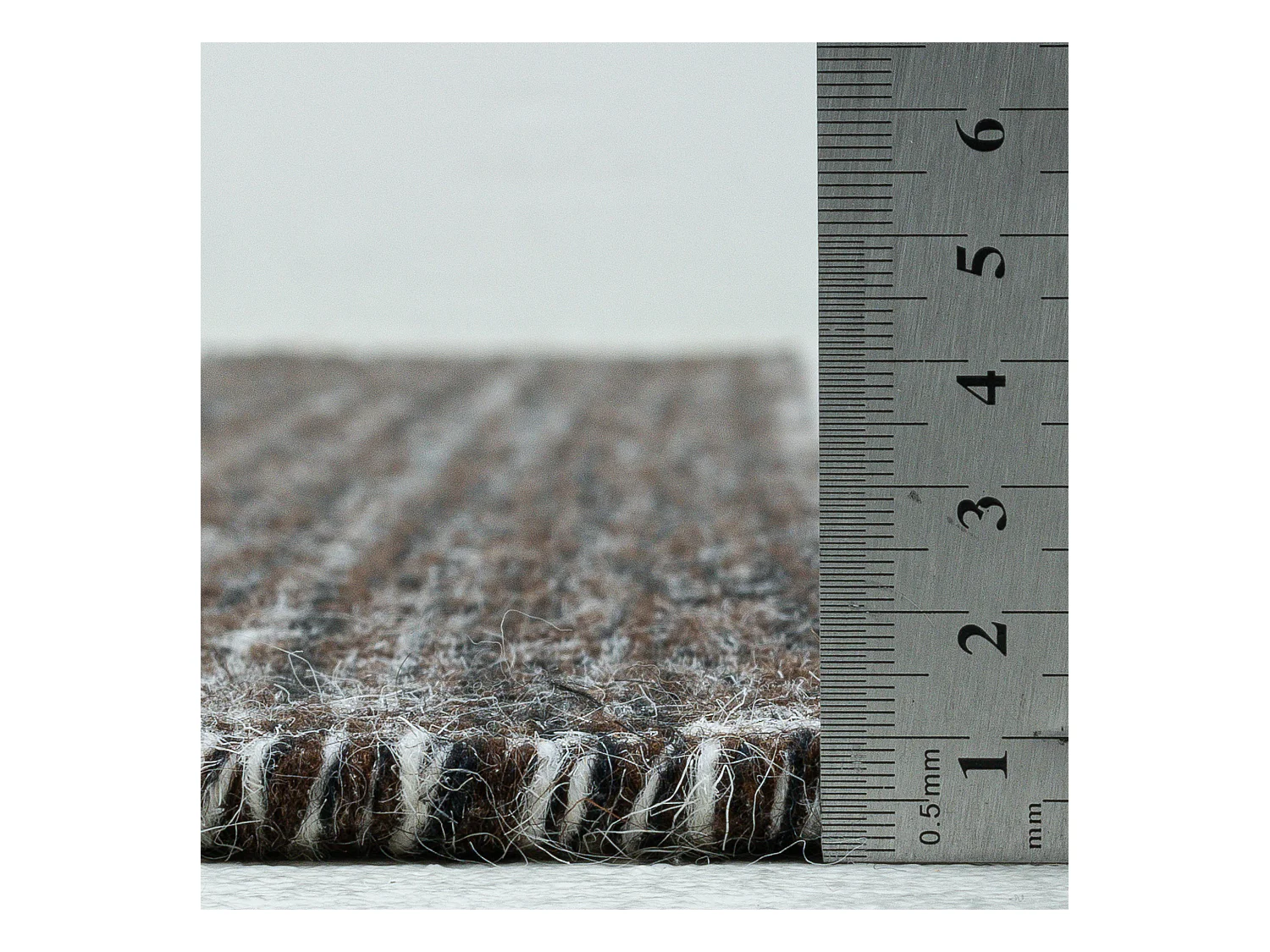 Wollteppich im skandinavischen Stil 80x180 cm Natur Grau Trondheim