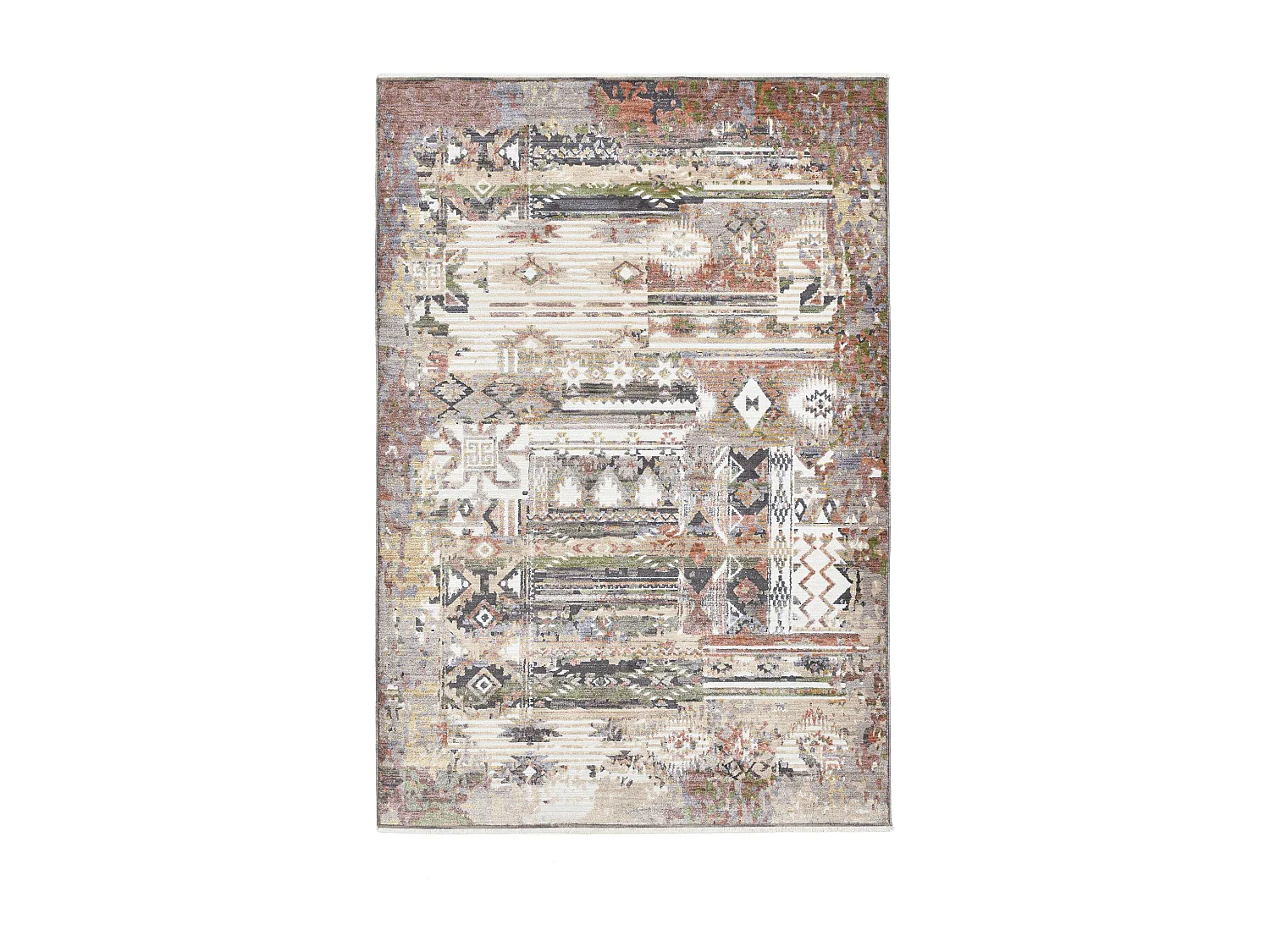 Tapis à tissage plat au look vintage  40x60 cm beige multi Corduletta