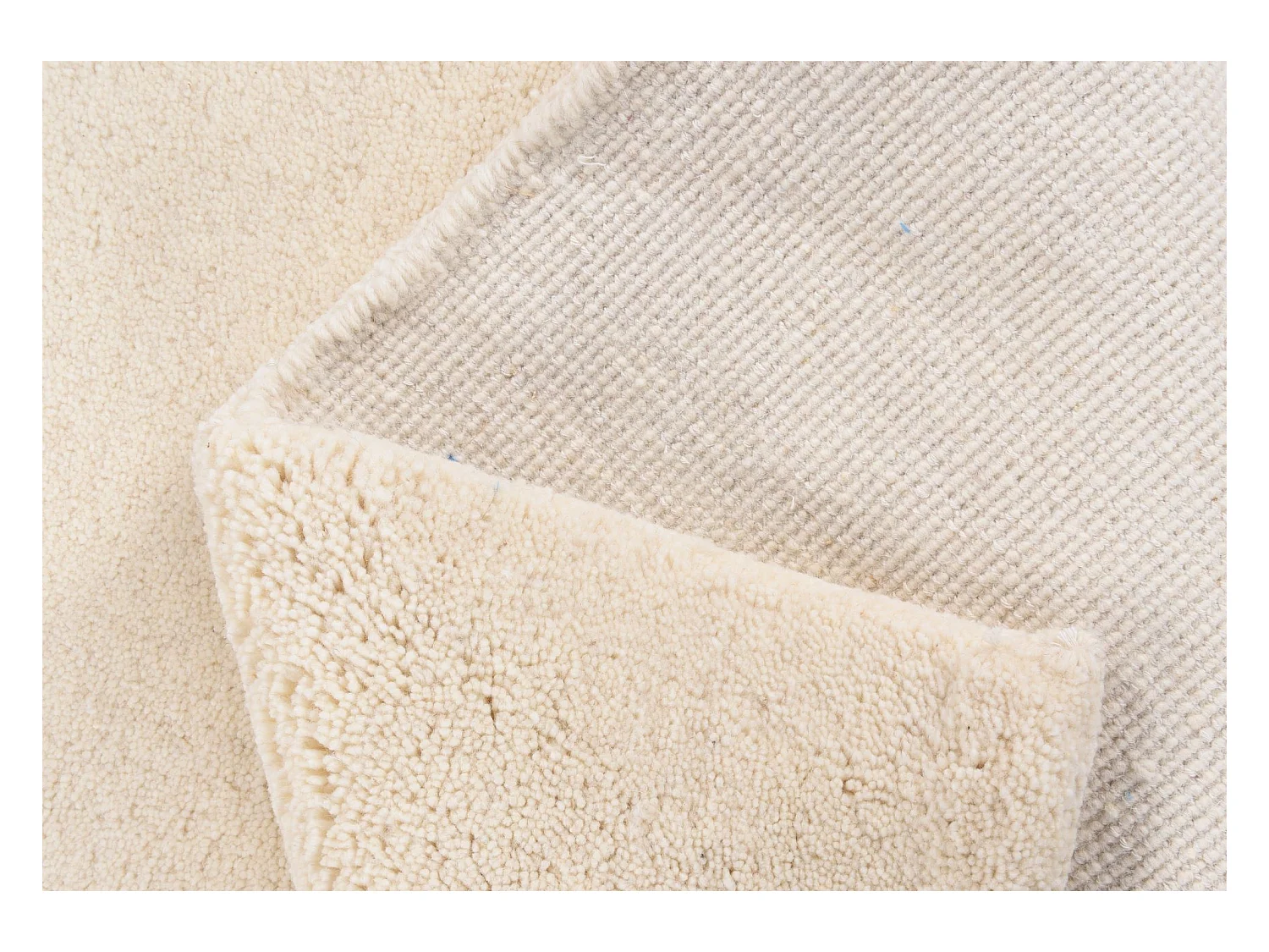 Tapis berbère noué à la main en laine 170x240 cm blanc Maloronga