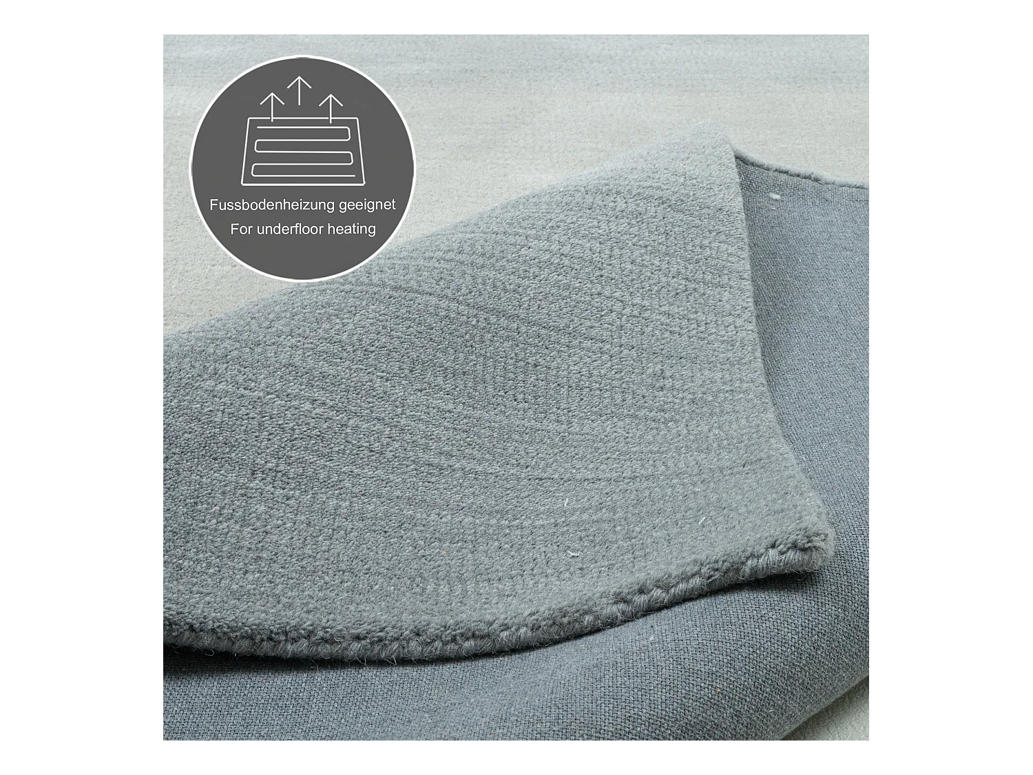 Tapis en laine avec dégradé de couleurs 140x200 cm gris Wool Comfort