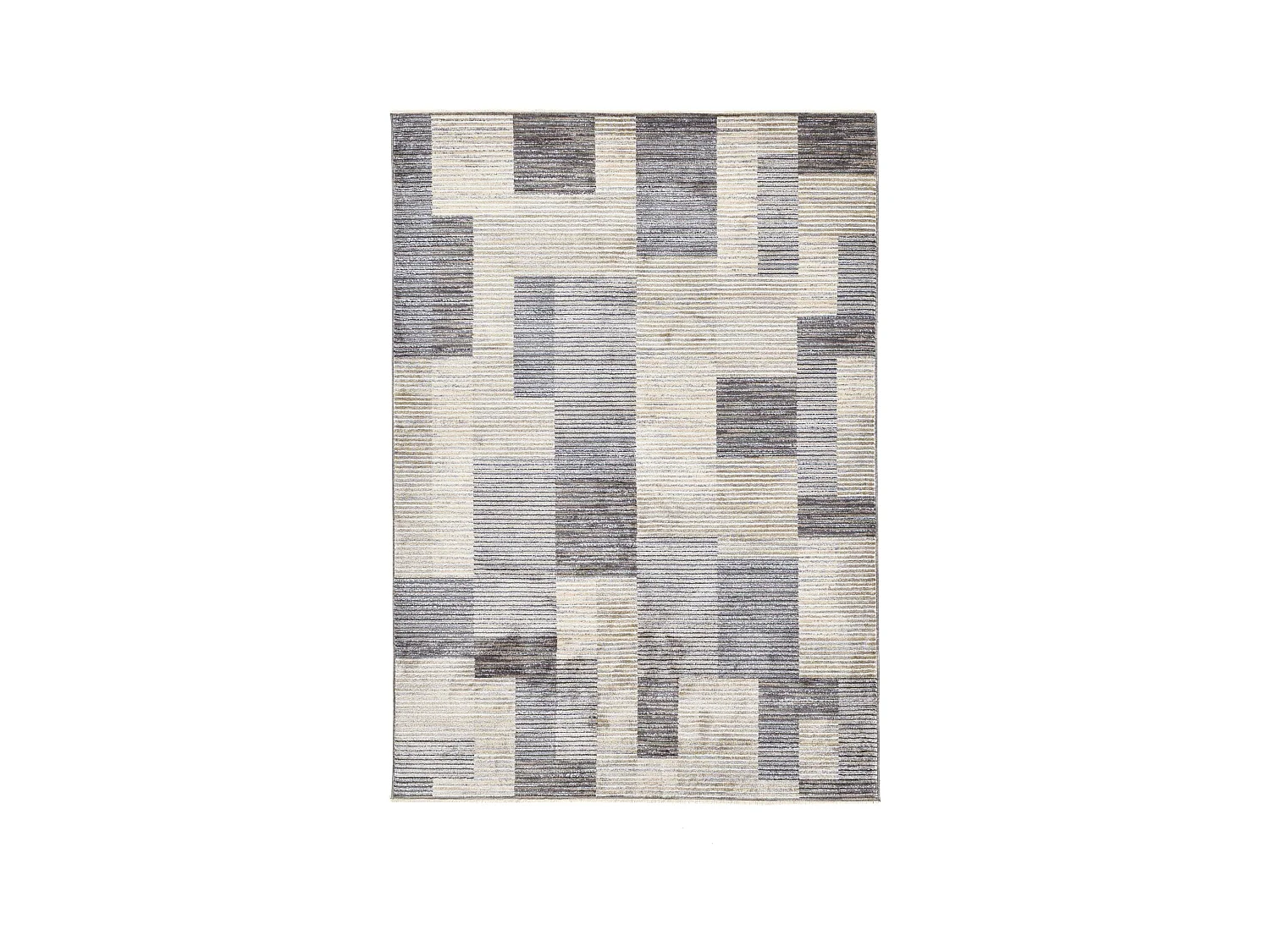 Tappeto a trama piatta con effetto patchwork  240x340 cm beige Corduletta