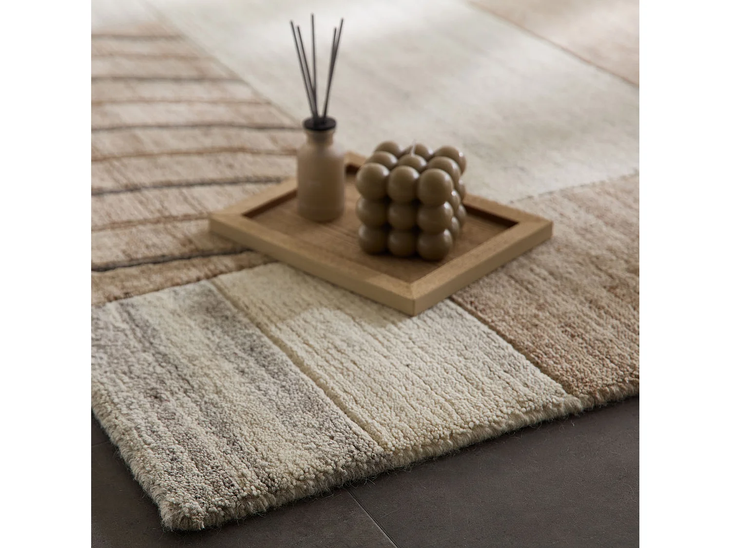 Tapis en laine noué à la main 300x400 cm natural gris Nakarta