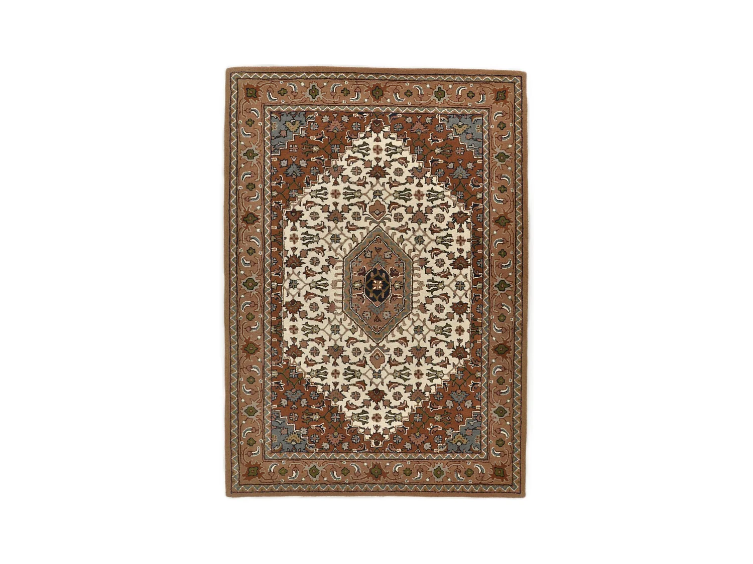 Tapis d'Orient tufté à la main en laine 140x200 cm beige Royal Orient