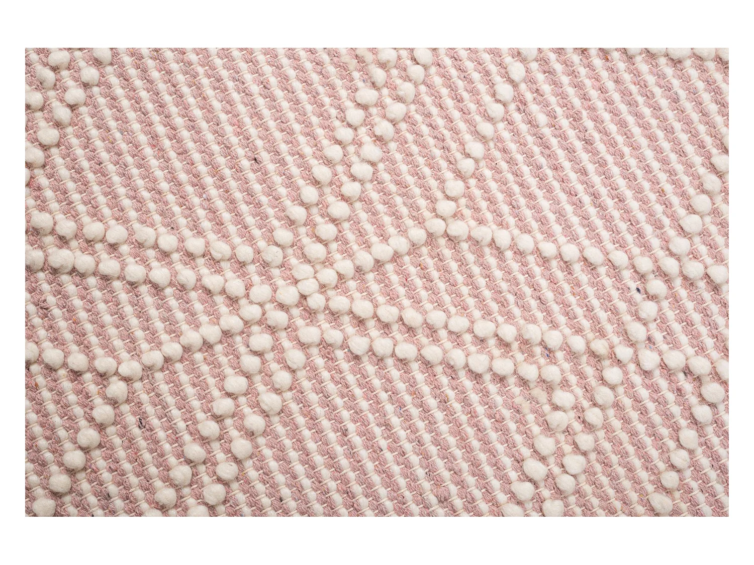 Tapis tissé à la main au design ethnique  140x200 cm rose Colored Macrame