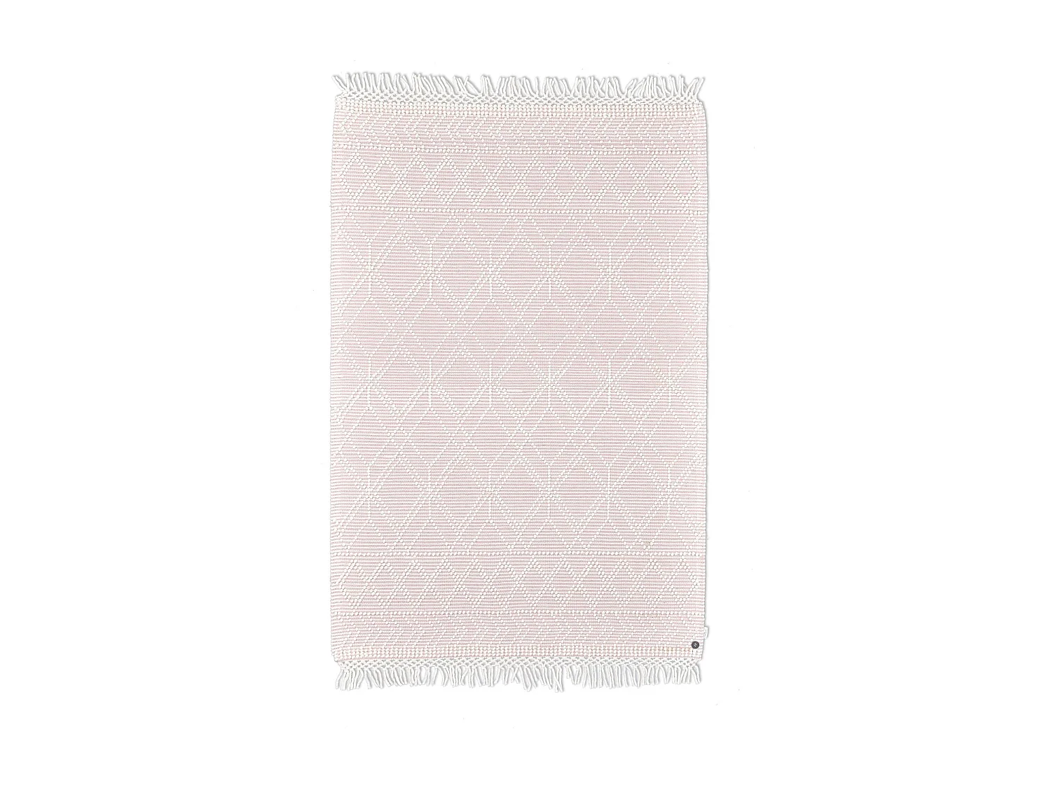 Tapis tissé à la main au design ethnique  140x200 cm rose Colored Macrame