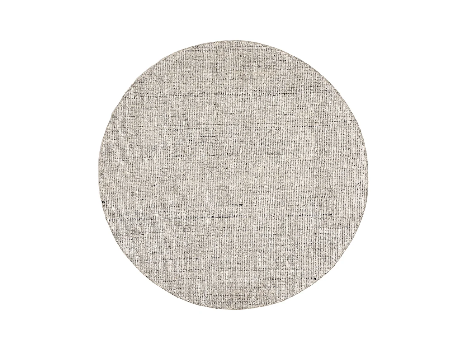 Tapis UNI rayé en viscose et laine 150x150 cm beige Venus