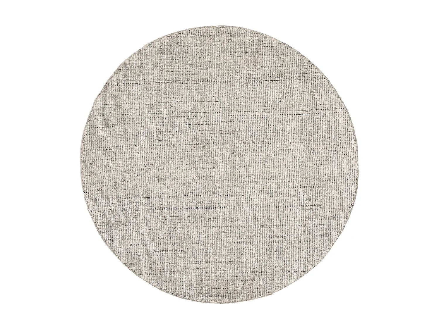 Tapis UNI rayé en viscose et laine 150x150 cm beige Venus