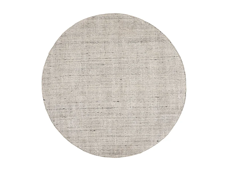 Tapis UNI rayé en viscose et laine 150x150 cm beige Venus