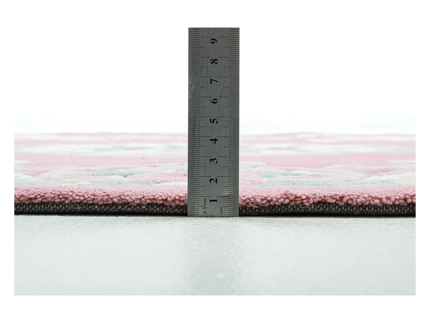 Tapis tufté à la main avec bordure, style Aubusson  120x170 cm rose Ming