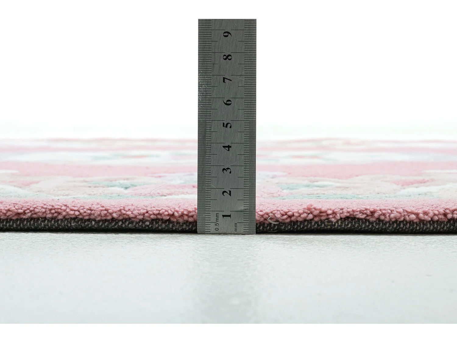 Tapis tufté à la main avec bordure, style Aubusson  120x170 cm rose Ming