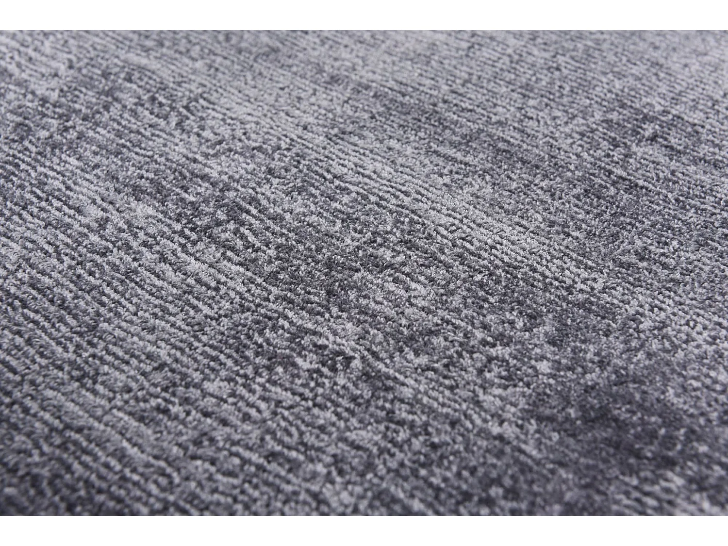 Handgewebter Viskoseteppich 85x155 cm Anthrazit Shine