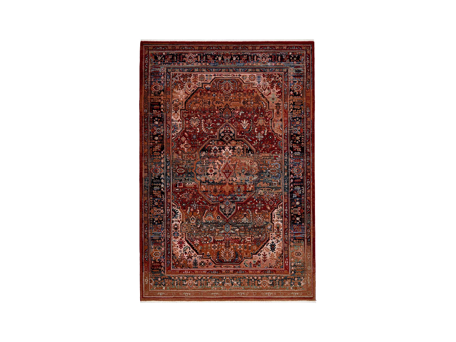 Tapis d'Orient tissé en laine  60x85 cm rouge multi Saharna