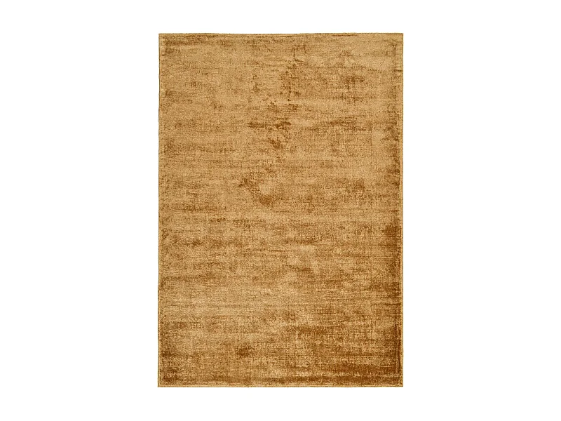 Tapete de viscose tecido à mão 85x155 cm ocre Shine